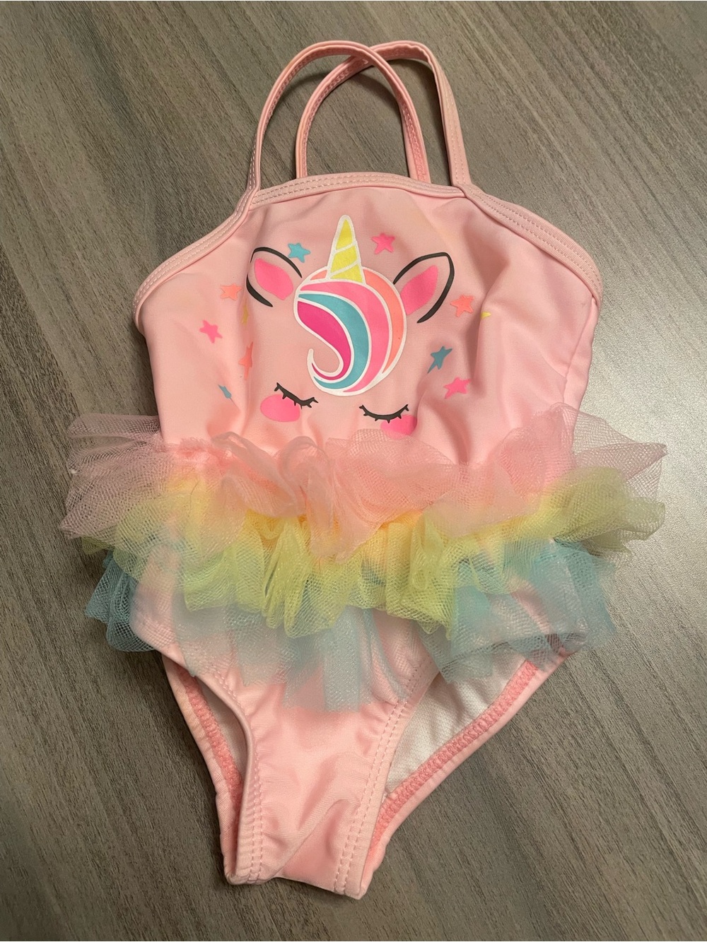 Adorable Wonder Nation Unicorn Tutu Swimsuit – Size 3-6 Months